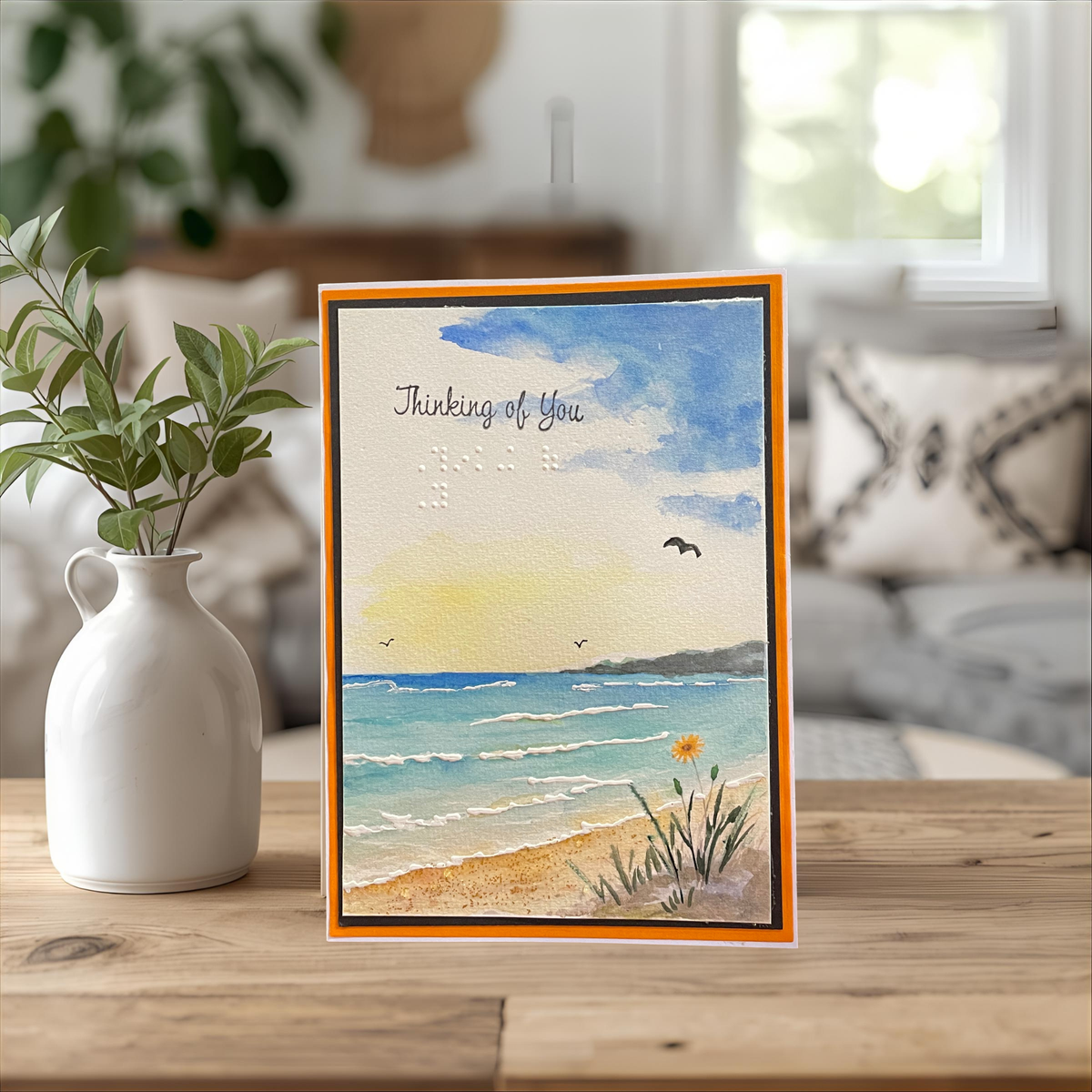Braille Hi Love Card – “Thinking of You”