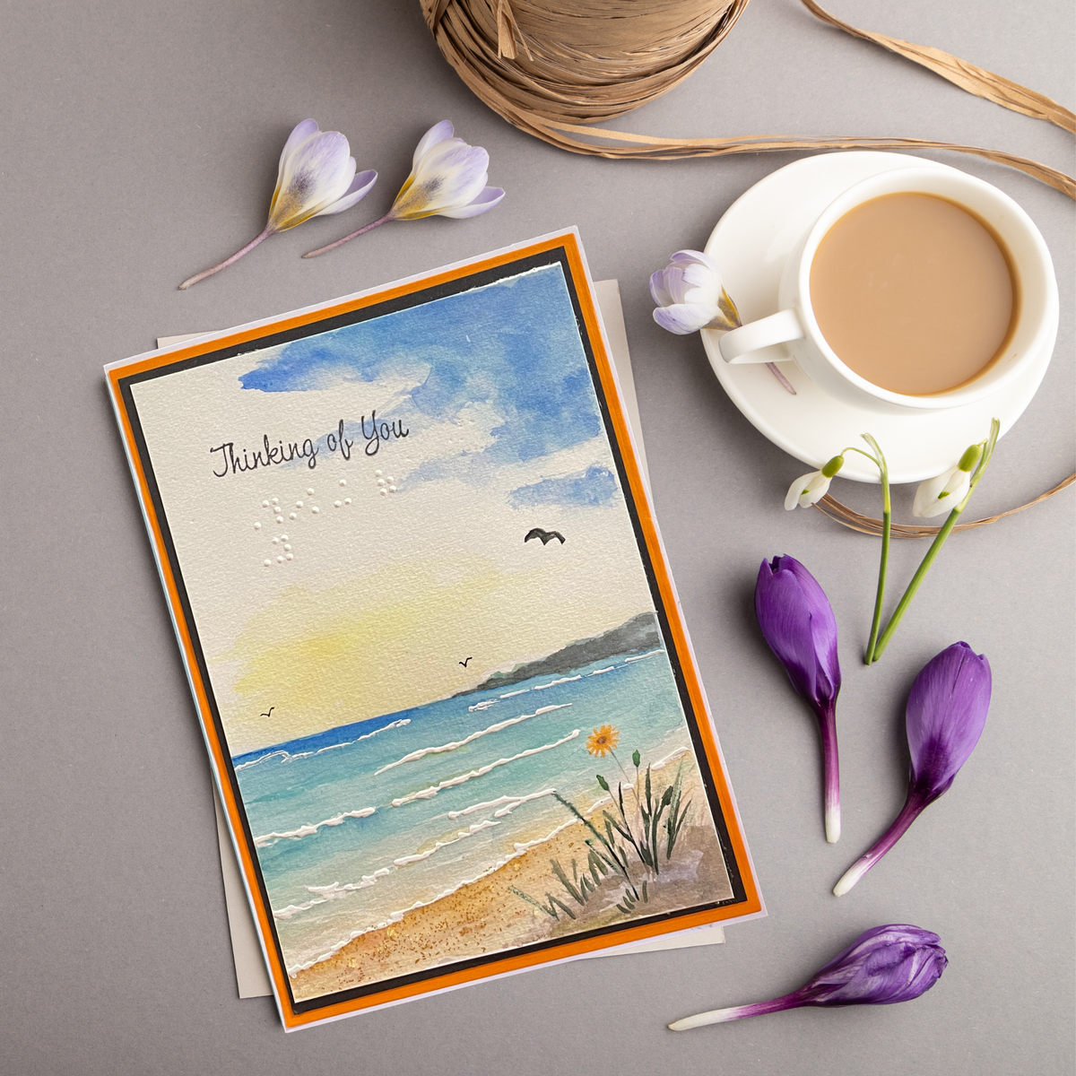 Braille Hi Love Card – “Thinking of You”