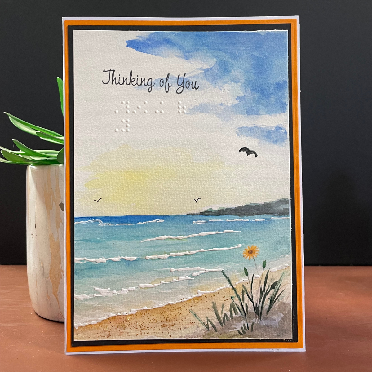 Braille Hi Love Card – “Thinking of You”