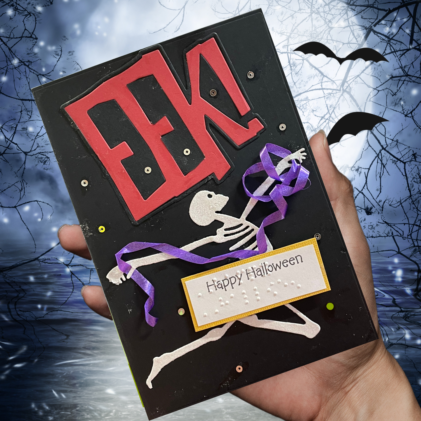 Braille Halloween Card – "Monster Mash"