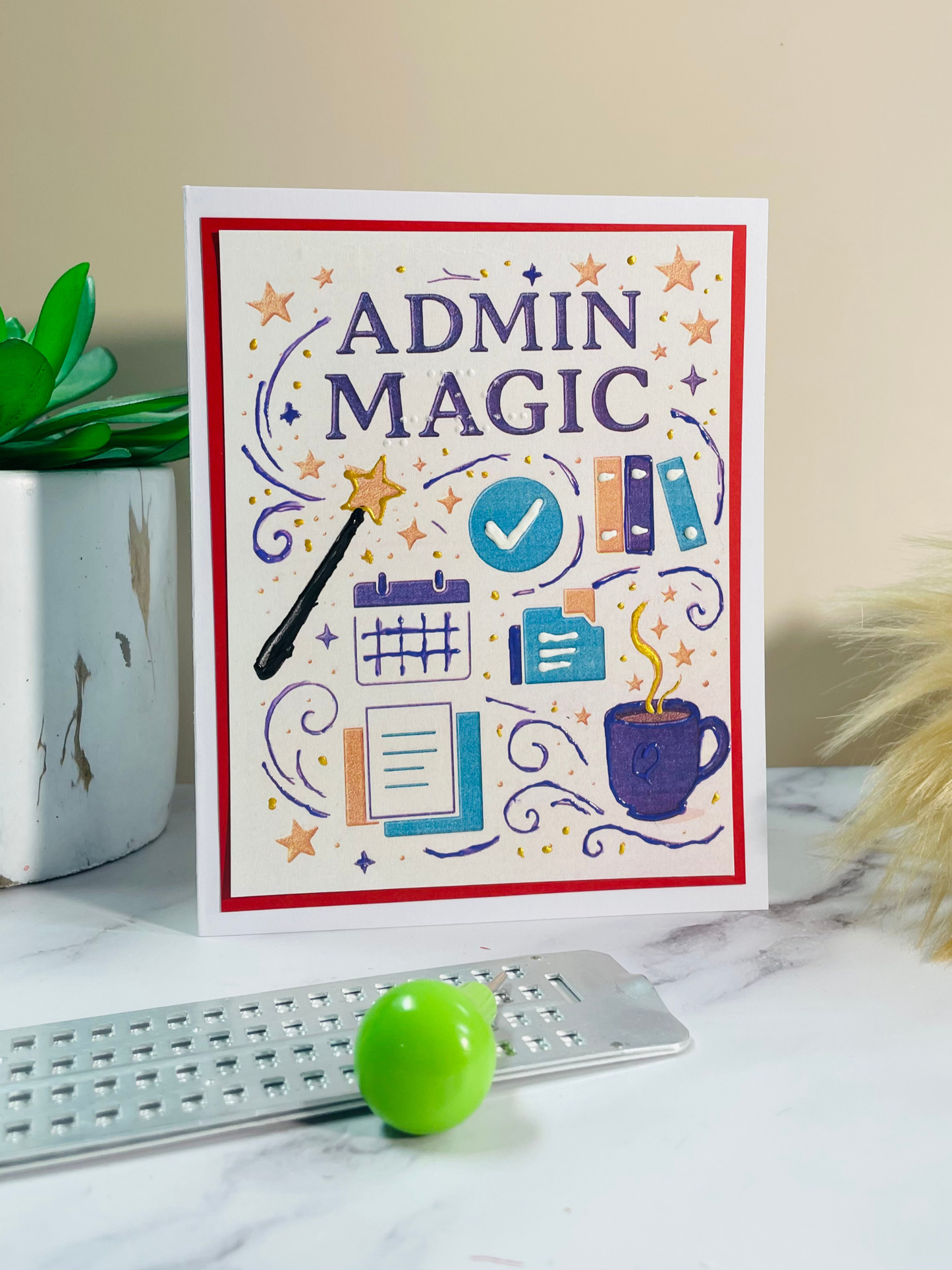 Braille Admin Professionals Card – “Admin Magic”