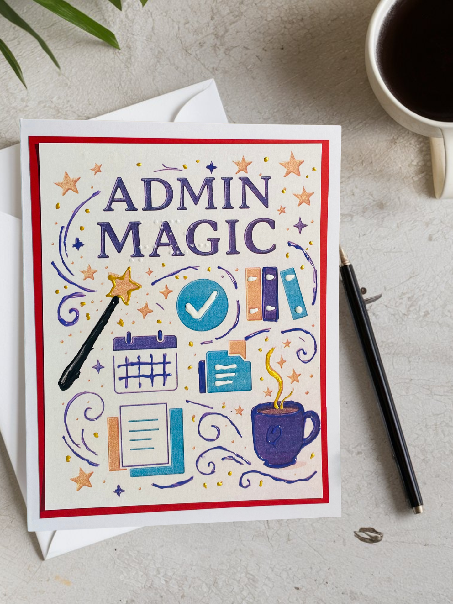 Braille Admin Professionals Card – “Admin Magic”