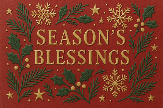 Braille Christmas Greeting Cards Card – "Season's Blessings"