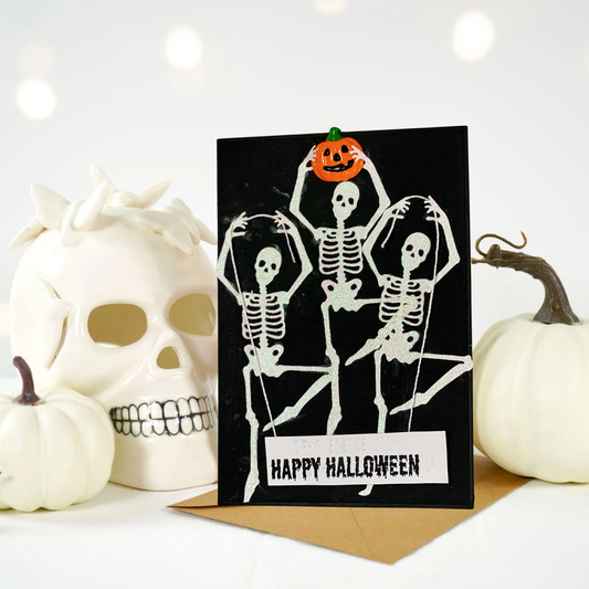Braille Halloween Card – "Hauntingly Happy"