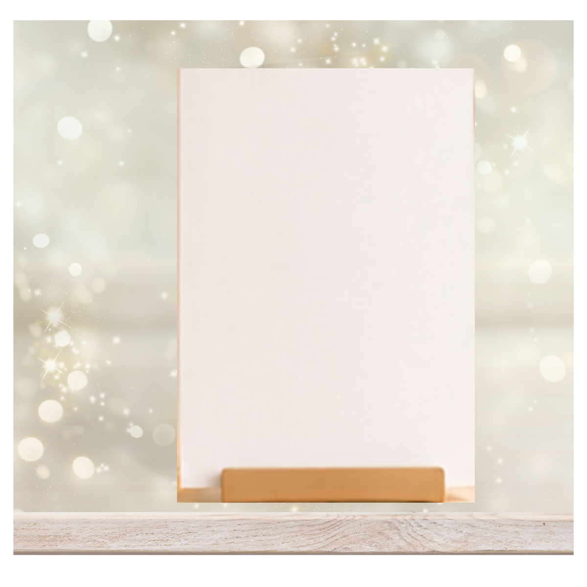 Blank custom holiday or seasonal greeting card on a festive styled background for GREETINGSINBRAILLE Design Your Card