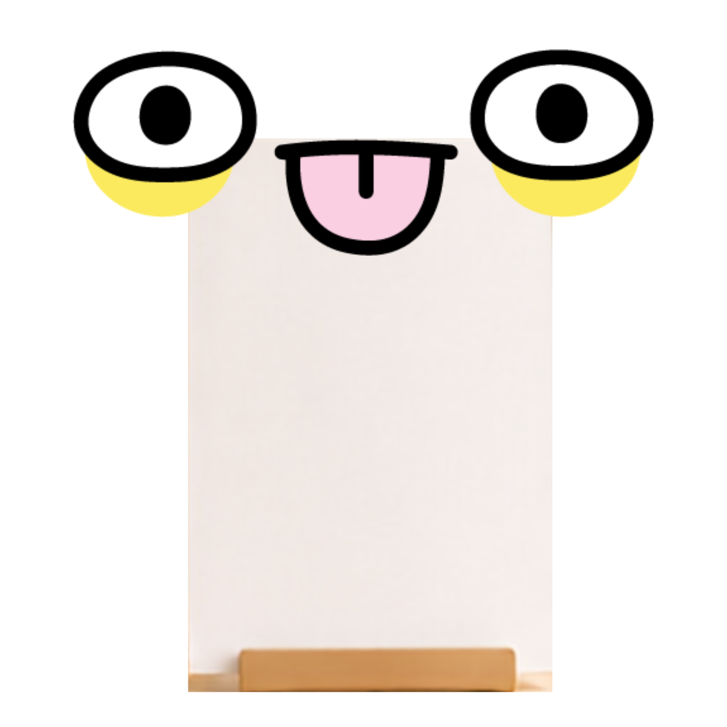 Blank card for designing a personalized humorous greeting card