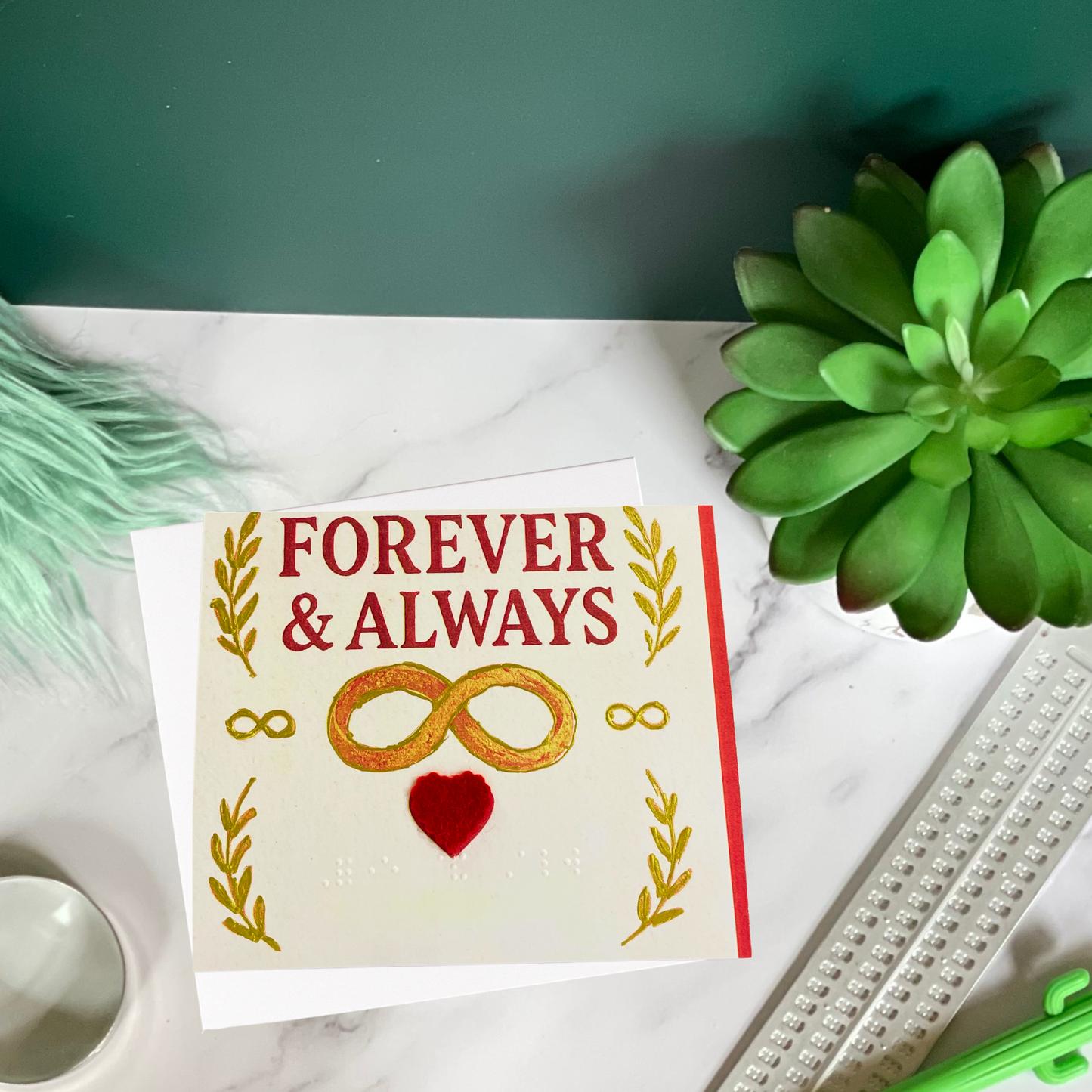 Braille Here for You Card – “Always Here”