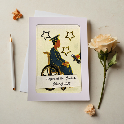 Braille Graduation Card - Congratulations