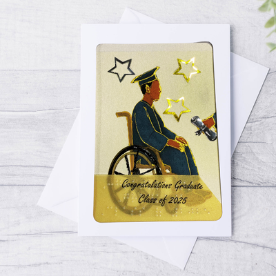 Braille Graduation Card - Congratulations