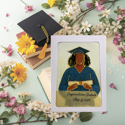Braille Graduation Card - She Did It