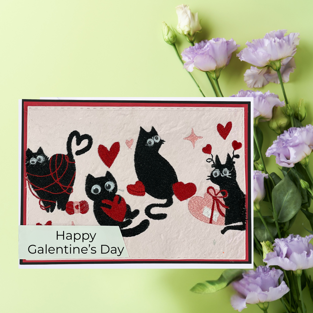 Valentine's Day Braille Card – "Happy Galentine's Day"