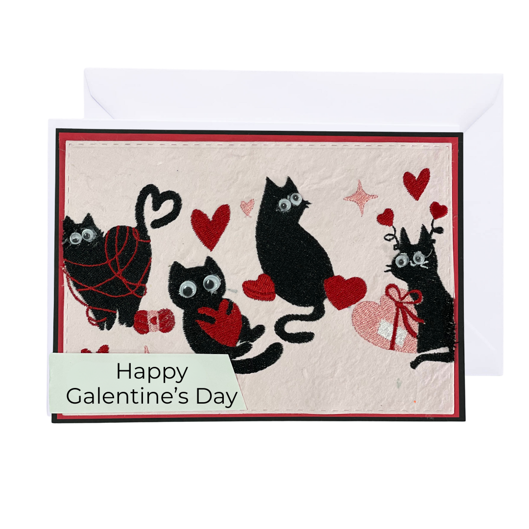 Valentine's Day Braille Card – "Happy Galentine's Day"