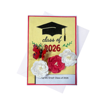 Congrats Grad! Class of 2026 Braille Greeting Card – Boxed Gift