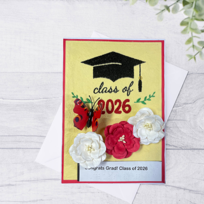 Congrats Grad! Class of 2026 Braille Greeting Card – Boxed Gift
