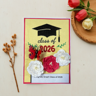 Congrats Grad! Class of 2026 Braille Greeting Card – Boxed Gift