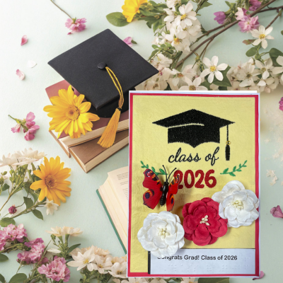 Congrats Grad! Class of 2026 Braille Greeting Card – Boxed Gift