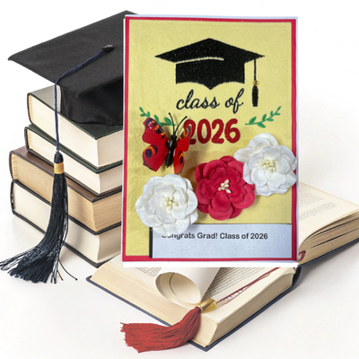 Congrats Grad! Class of 2026 Braille Greeting Card – Boxed Gift