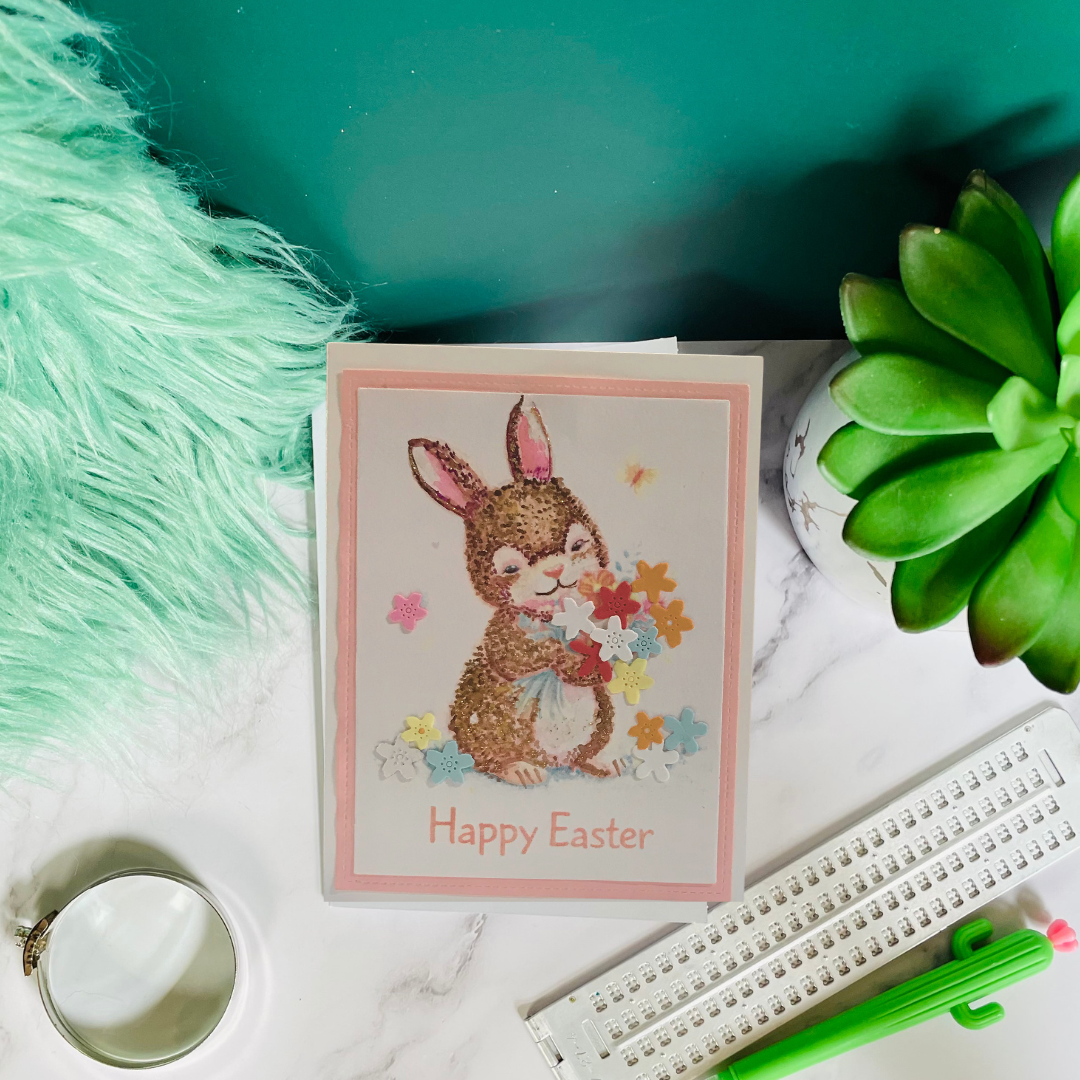 Braille Easter Greeting Cards Card – “Hop Into Joy”