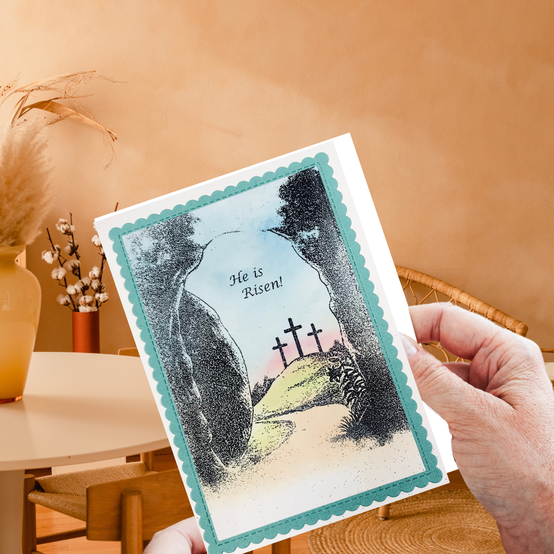 Braille Easter Greeting Cards Card – “He is Risen!”