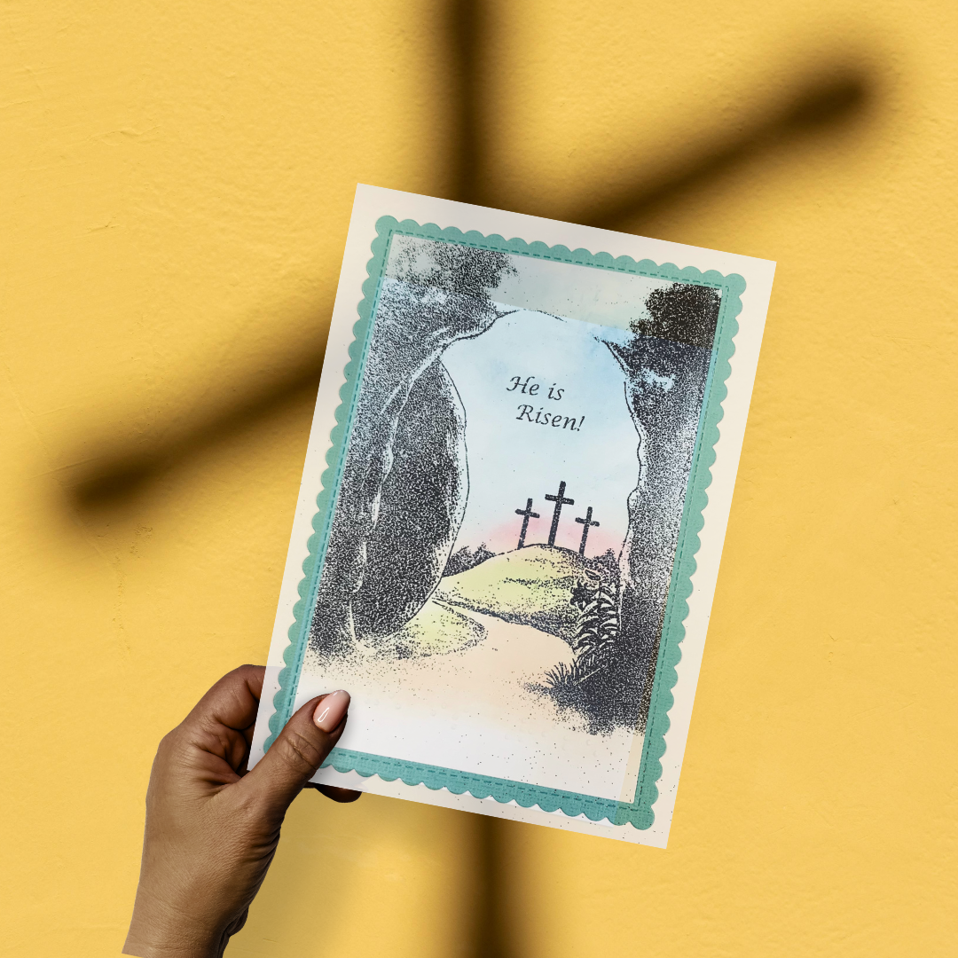 Braille Easter Greeting Cards Card – “He is Risen!”