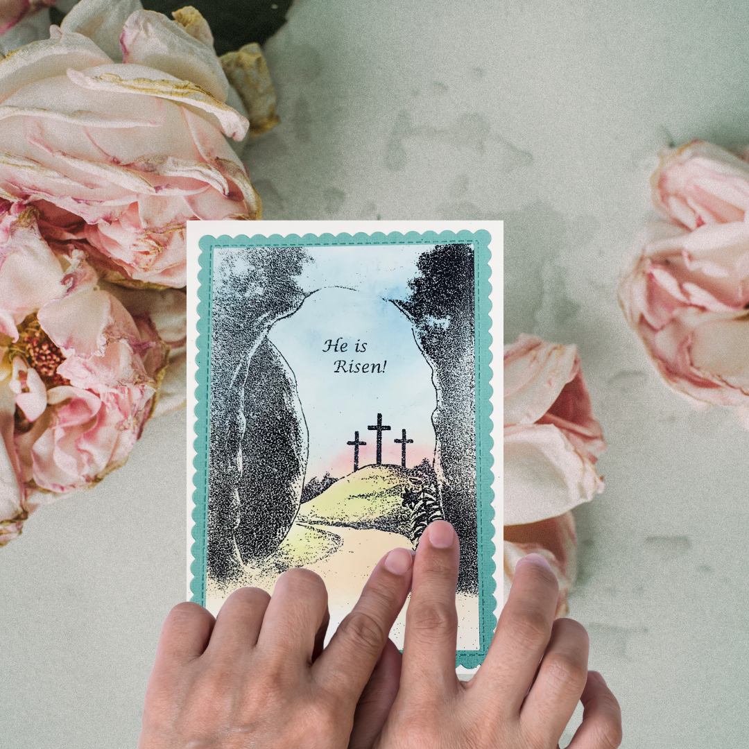 Braille Easter Greeting Cards Card – “He is Risen!”