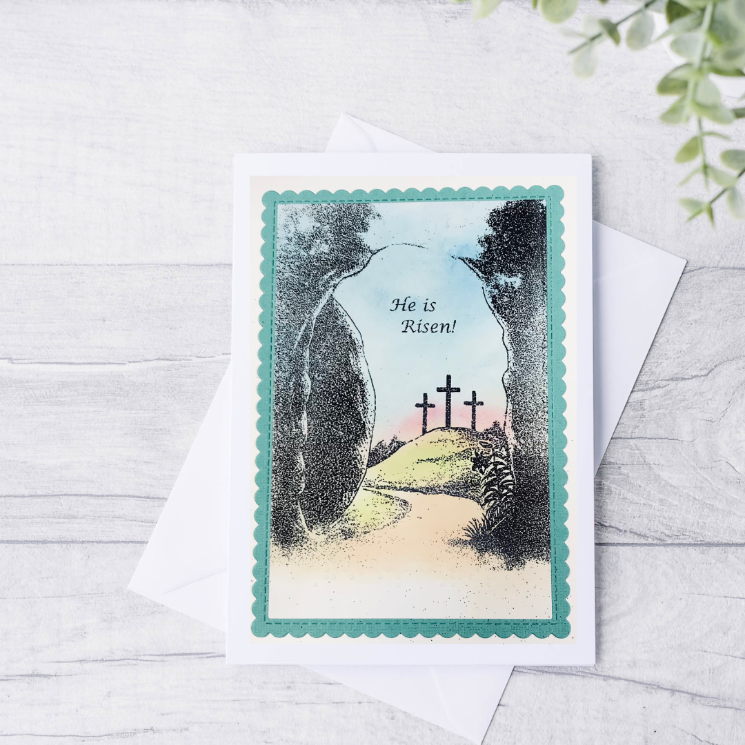 Braille Easter Greeting Cards Card – “He is Risen!”