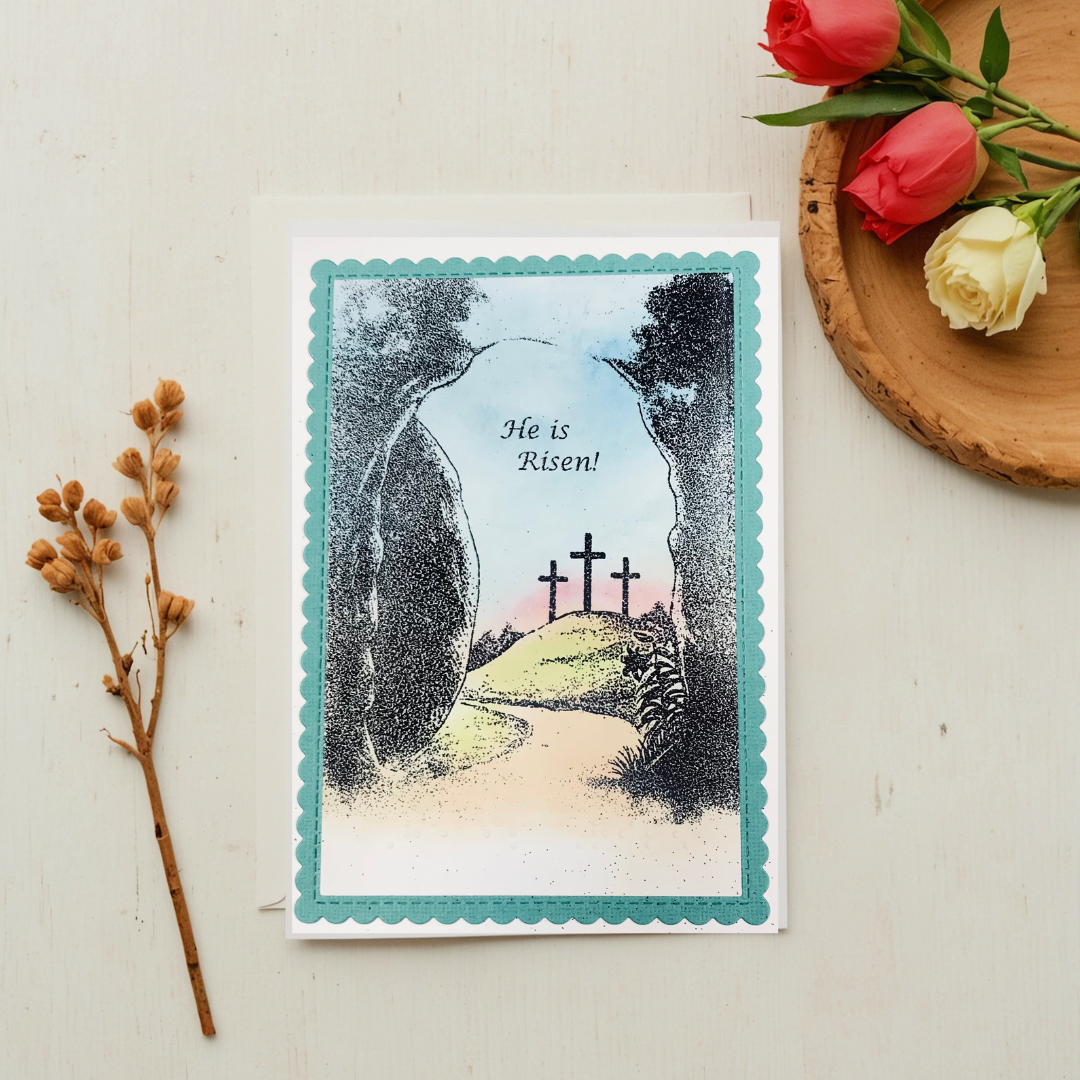 Braille Easter Greeting Cards Card – “He is Risen!”
