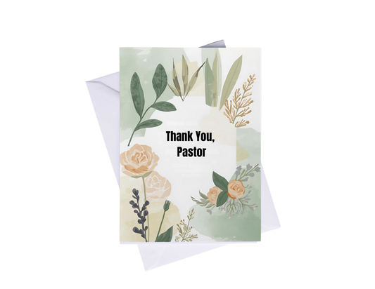 Braille Clergy Appreciation Day Card – “Thank You, Pastor”