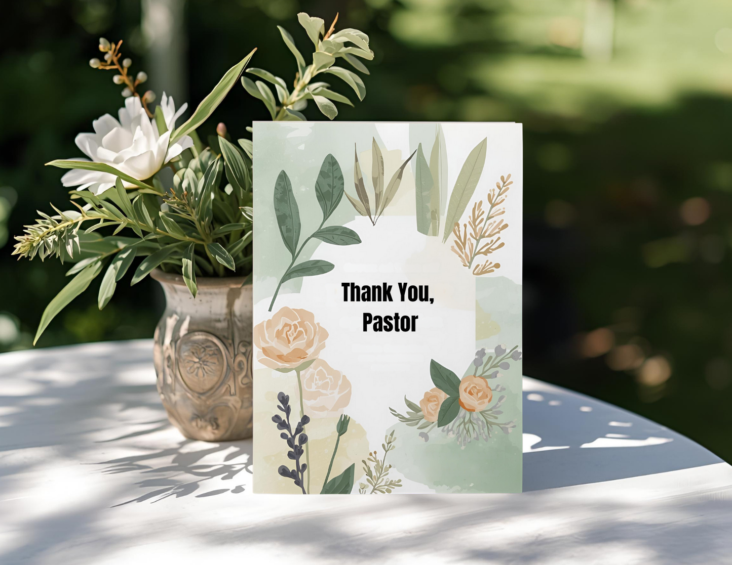 Braille Clergy Appreciation Day Card – “Thank You, Pastor”