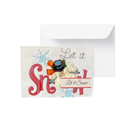 Braille Christmas Greeting Card – "Let it Snow"