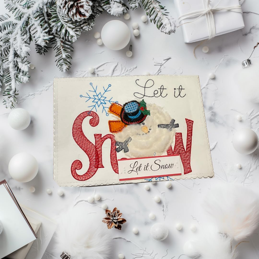 Braille Christmas Greeting Card – "Let it Snow"
