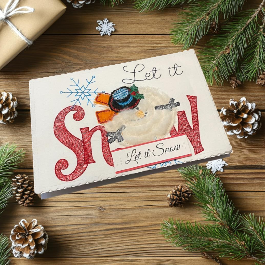 Braille Christmas Greeting Card – "Let it Snow"