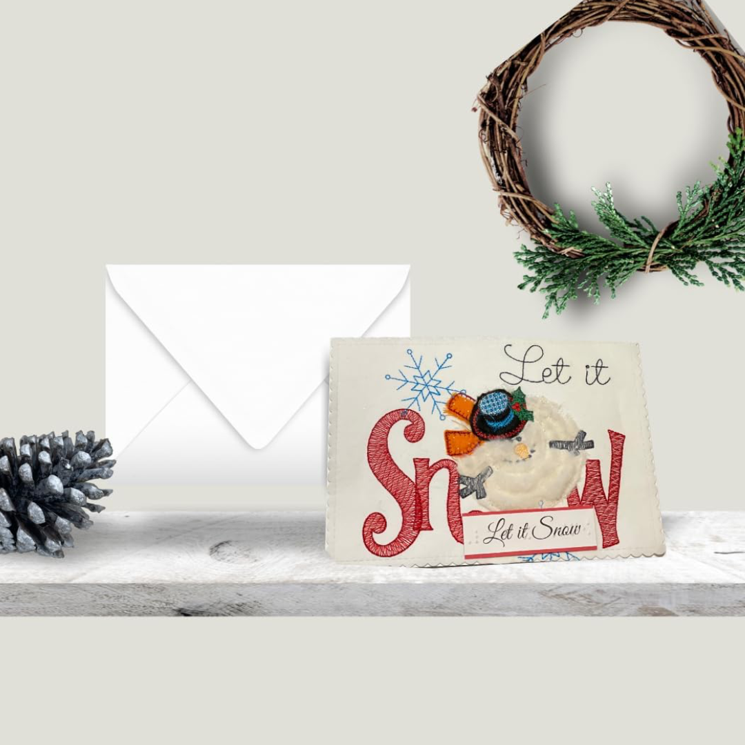Braille Christmas Greeting Card – "Let it Snow"