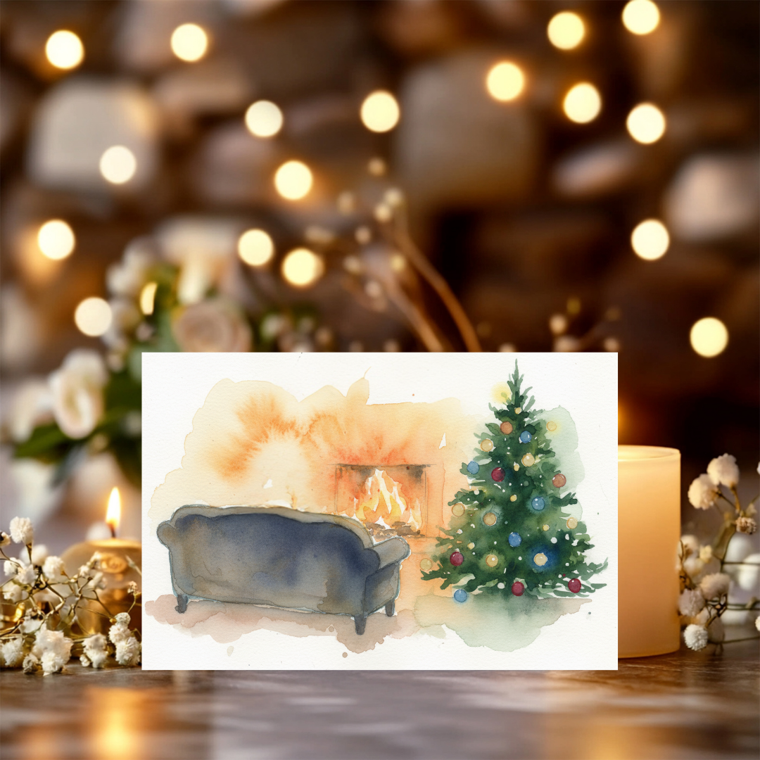 Braille Christmas Greeting Cards Card – “Warm Winter Wishes”