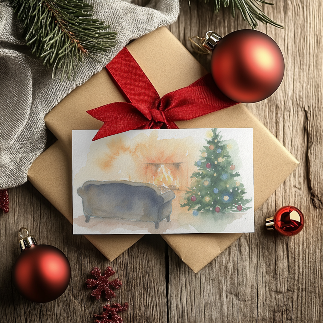 Braille Christmas Greeting Cards Card – “Warm Winter Wishes”
