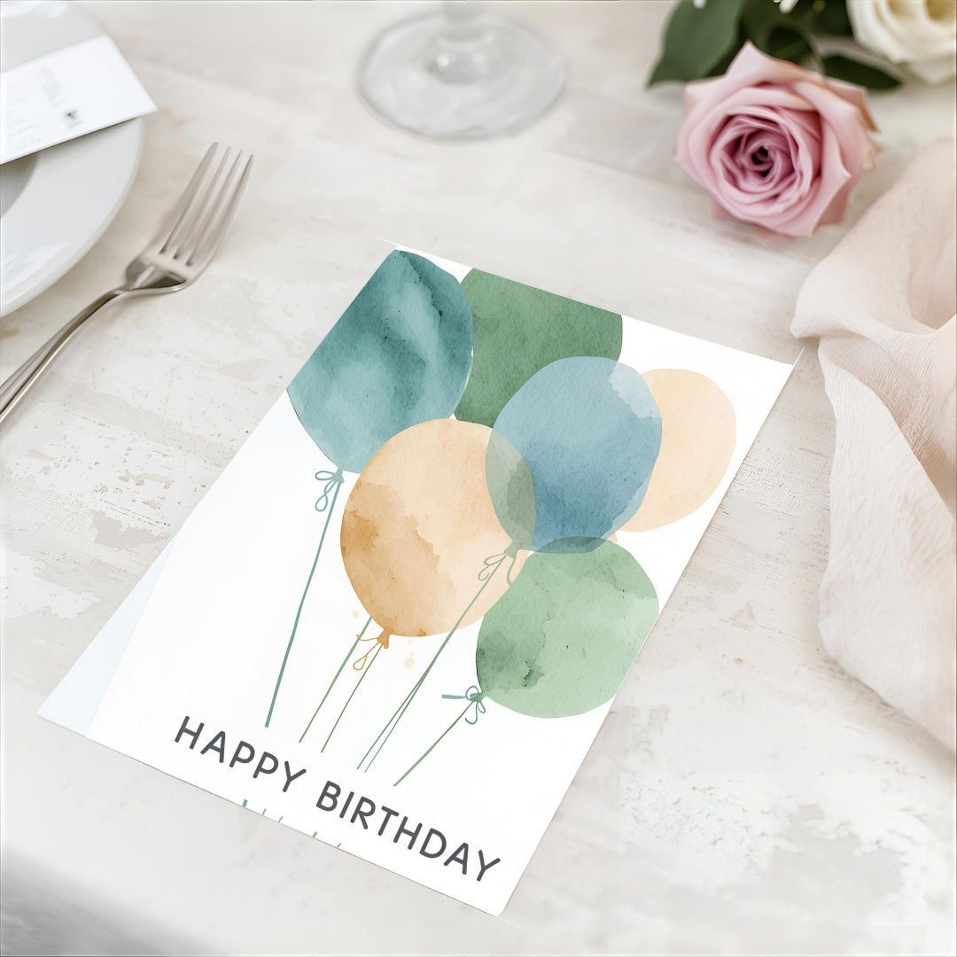 Braille Birthday Card for Her – Balloons for You