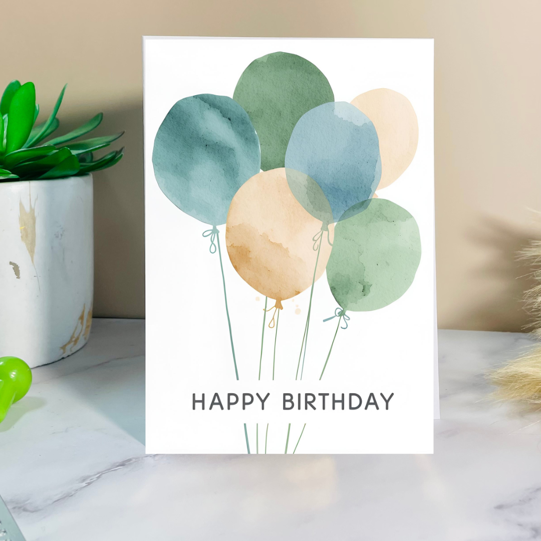 Braille Birthday Card for Her – Balloons for You