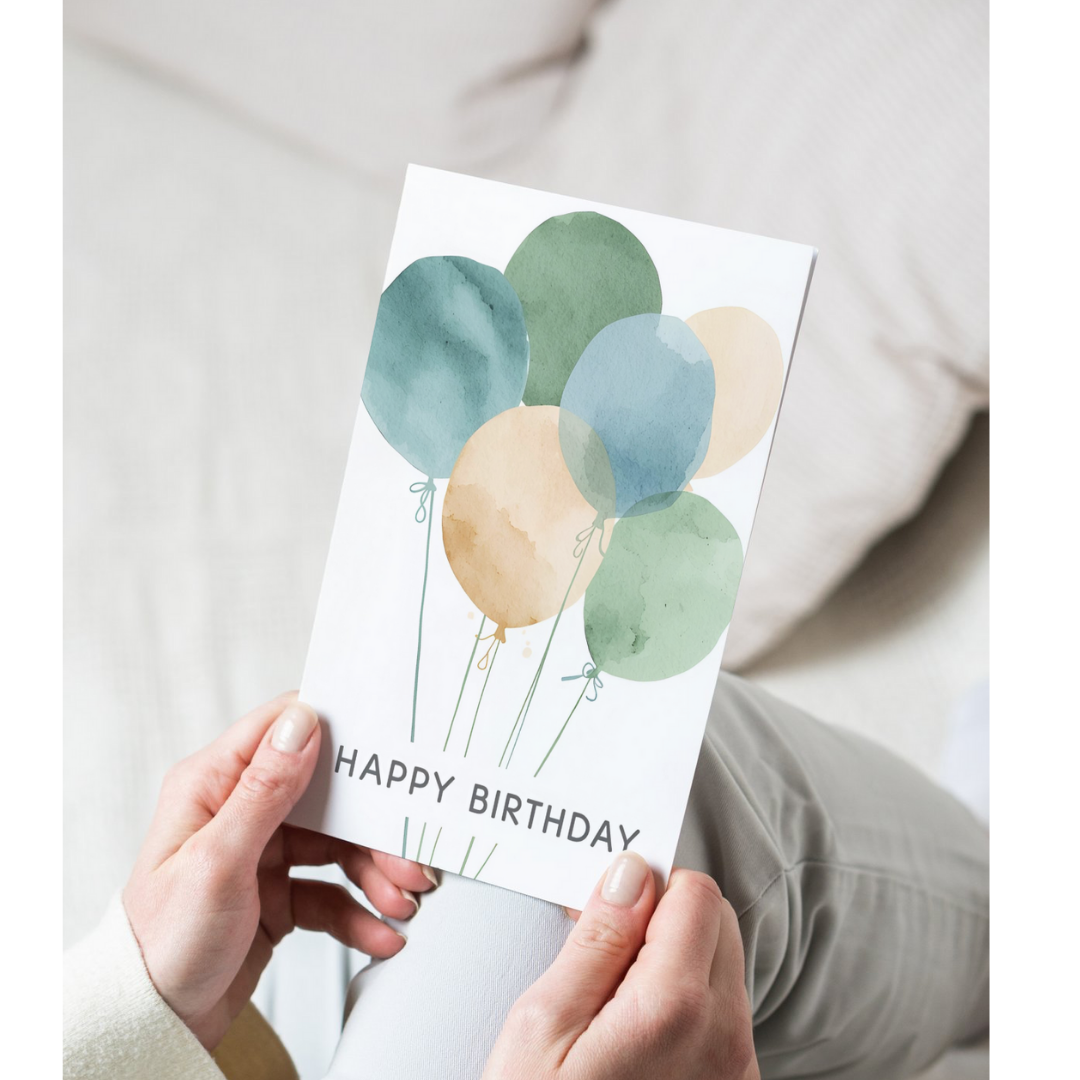 Braille Birthday Card for Her – Balloons for You