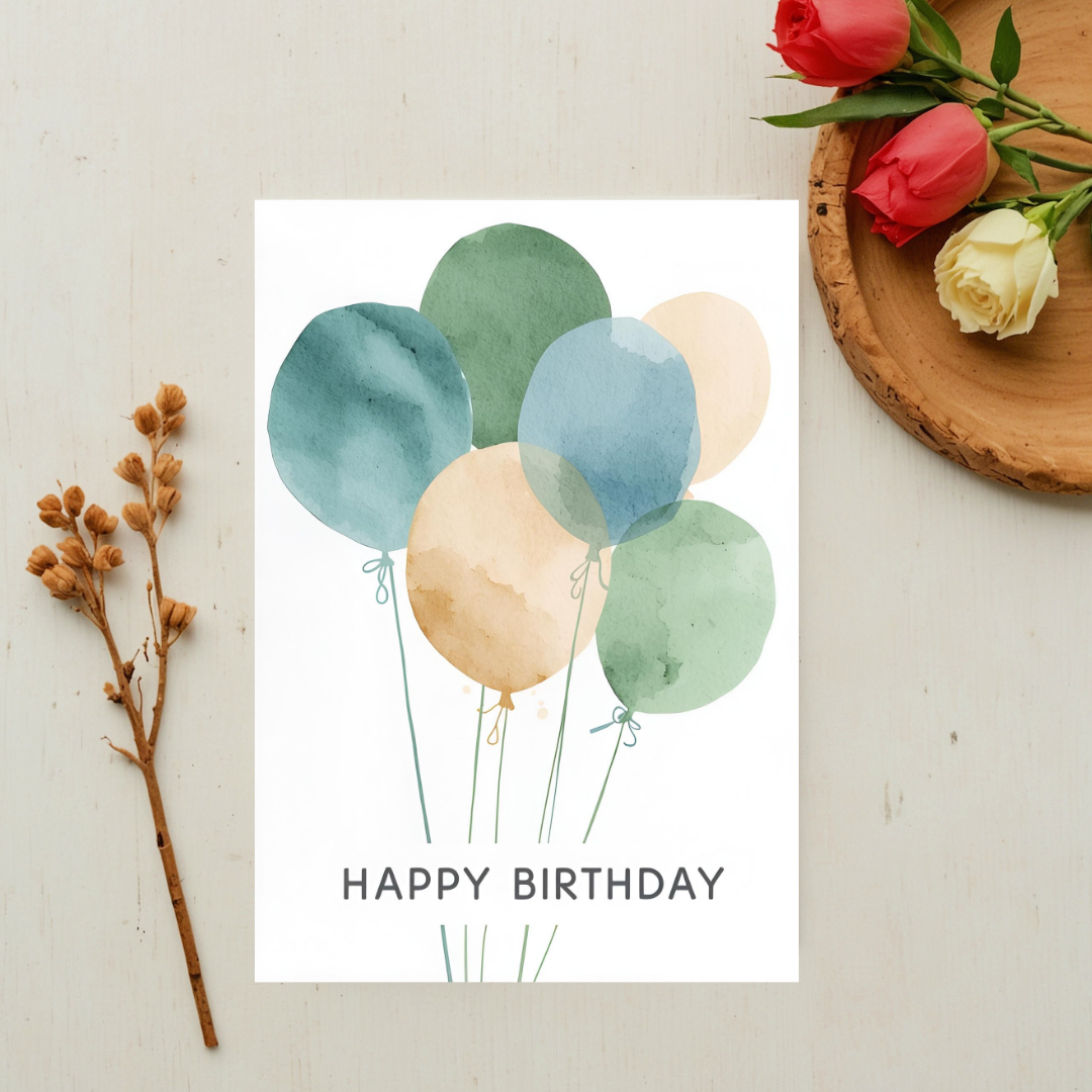 Braille Birthday Card for Her – Balloons for You