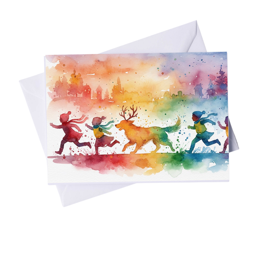 Braille Christmas Greeting Cards Card – “Jingle All the Way”