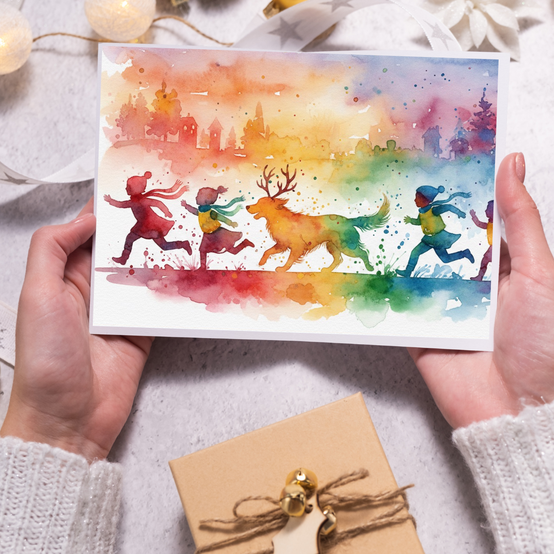 Braille Christmas Greeting Cards Card – “Jingle All the Way”