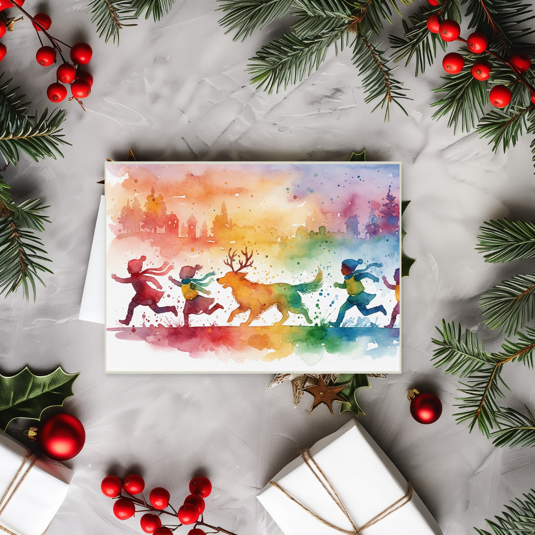 Braille Christmas Greeting Cards Card – “Jingle All the Way”
