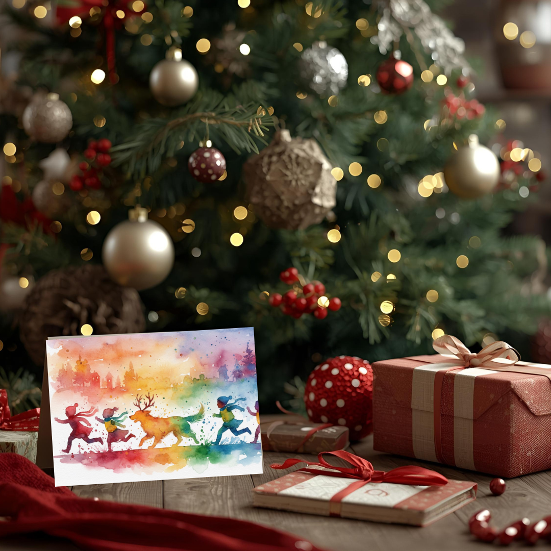 Braille Christmas Greeting Cards Card – “Jingle All the Way”