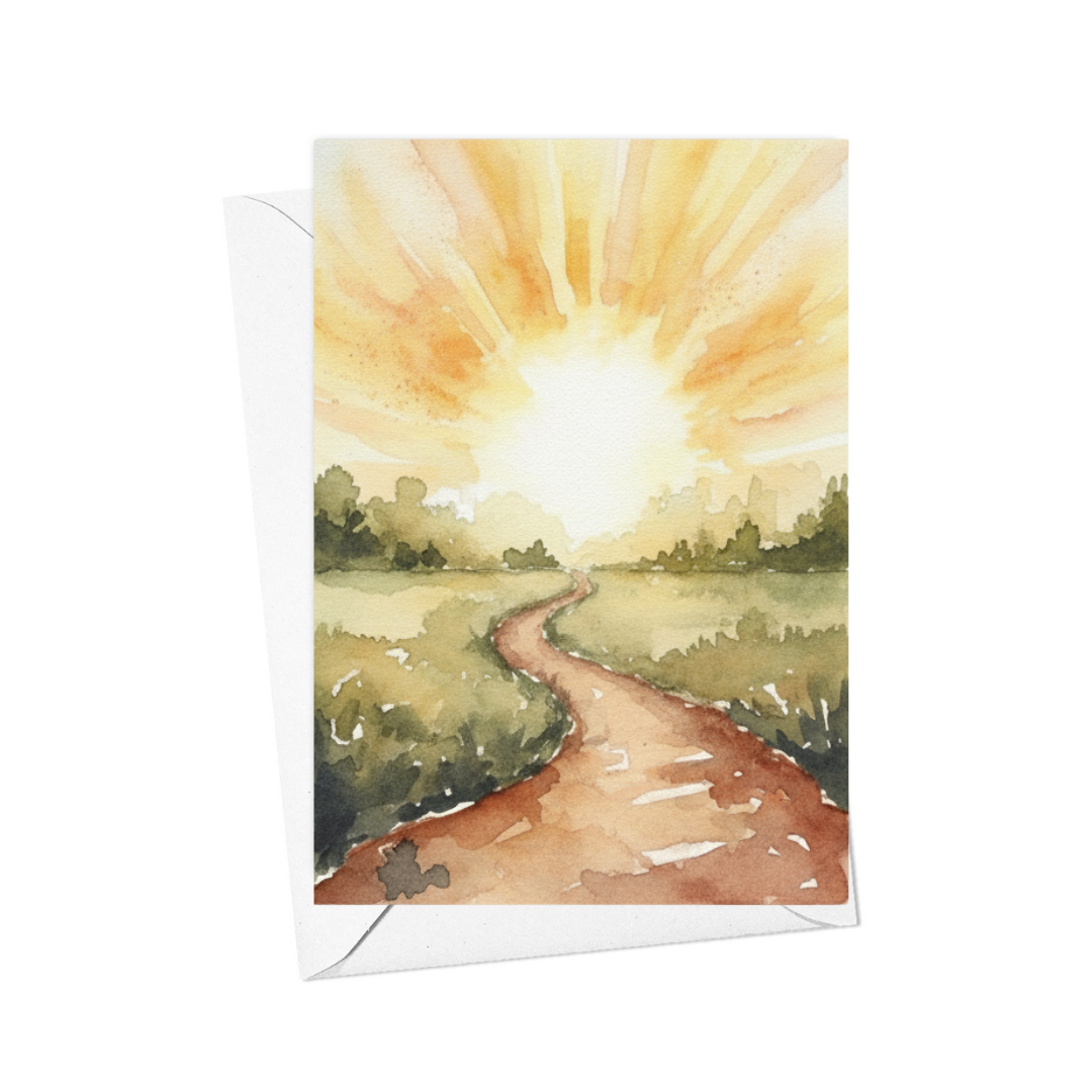 Nature-Inspired Braille Birthday Card - Leaf & Earth Tones