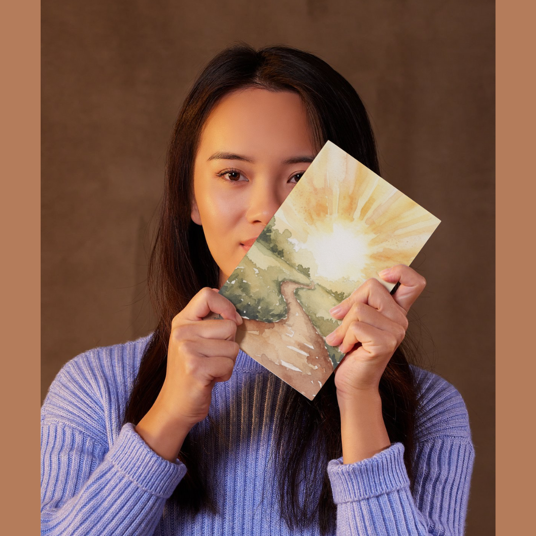 Nature-Inspired Braille Birthday Card - Leaf & Earth Tones