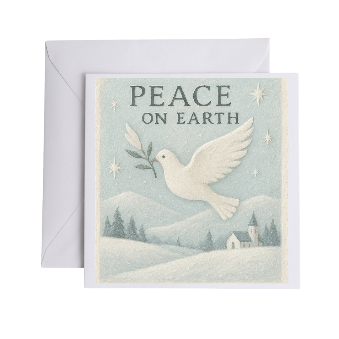 Braille Christmas Greeting Cards Card – “Peace on Earth”