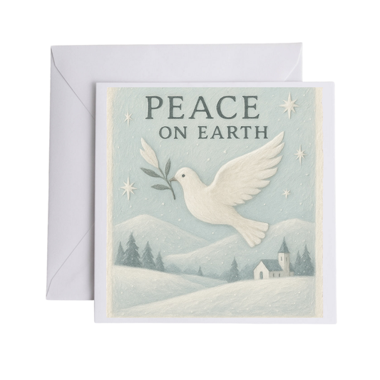 Braille Christmas Greeting Cards Card – “Peace on Earth”