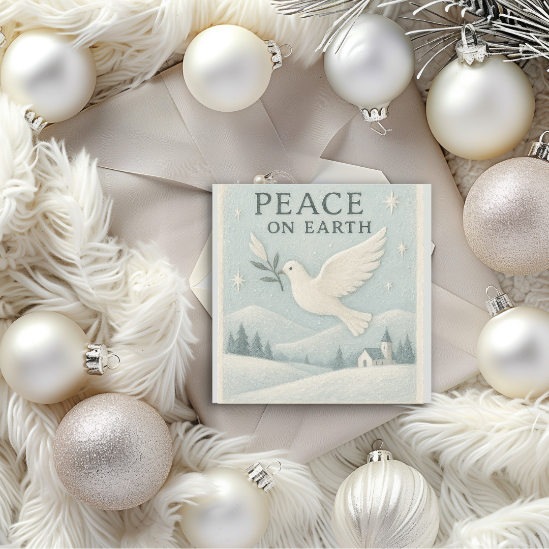 Braille Christmas Greeting Cards Card – “Peace on Earth”