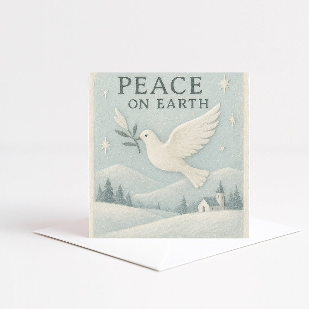 Braille Christmas Greeting Cards Card – “Peace on Earth”