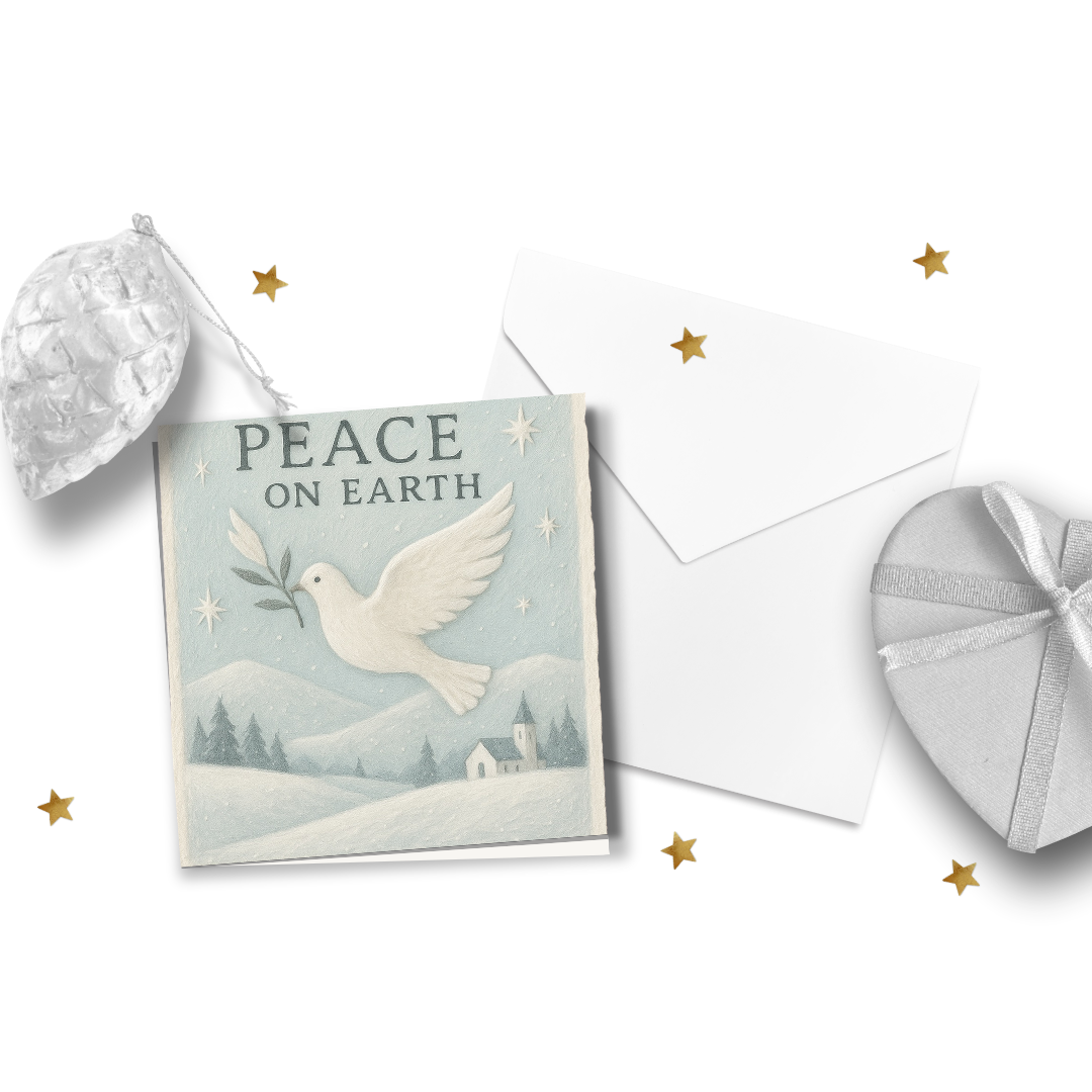 Braille Christmas Greeting Cards Card – “Peace on Earth”